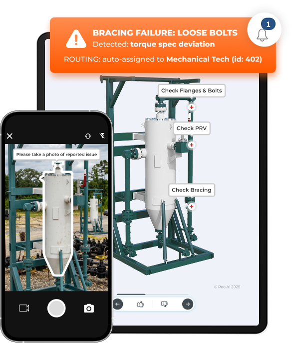 AI Equipment Inspection and Condition Assessment for Field Service